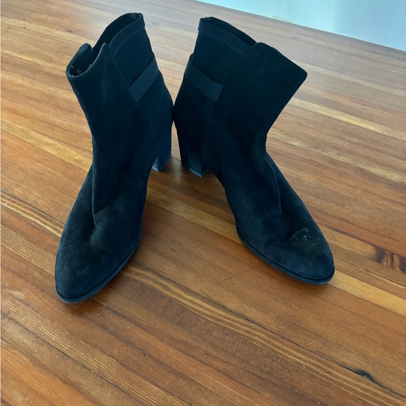Stuart Weitzman Short Suede Cowboy Boots - Picture 4 of 11